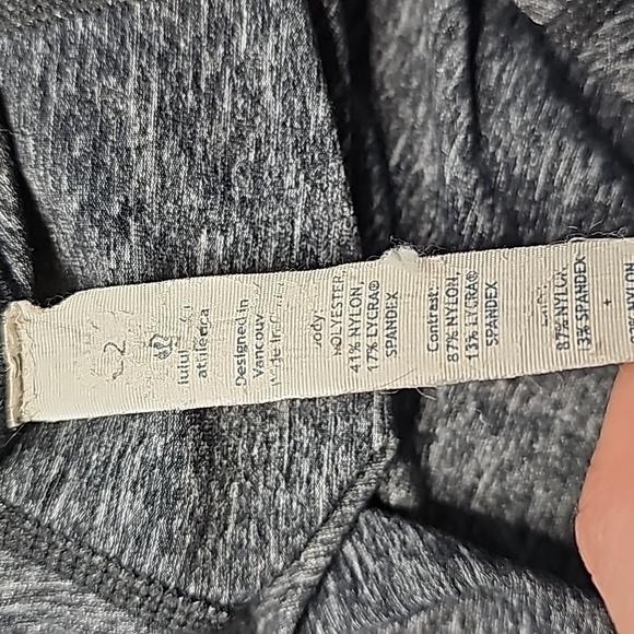 LULULEMON size 12 dark gray hooded zip up jacket - Picture 6 of 7